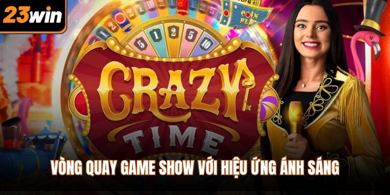 Vòng quay game show với hiệu ứng ánh sáng